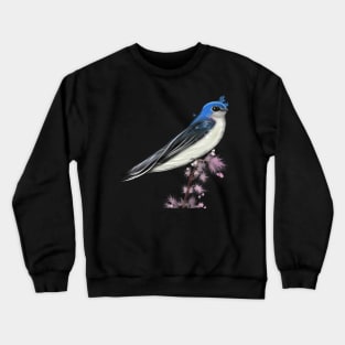 Watercolor Blue Bird Crewneck Sweatshirt